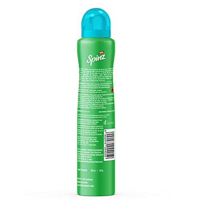 SpinZ Pristine Green Perfumed Aerosol Deo For Women, With International Fragrances For Long Lasting Freshness And 24 Hours Protection From Odour Causing Bacteria, 200Ml