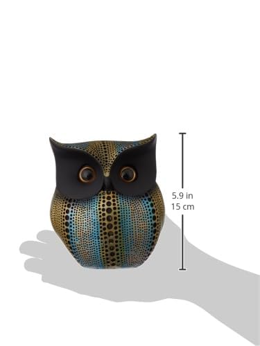 Modern Classy Happy Owl Resin Art Figure Showpiece (Multicolor), 13L X 6.5W X 14H CM