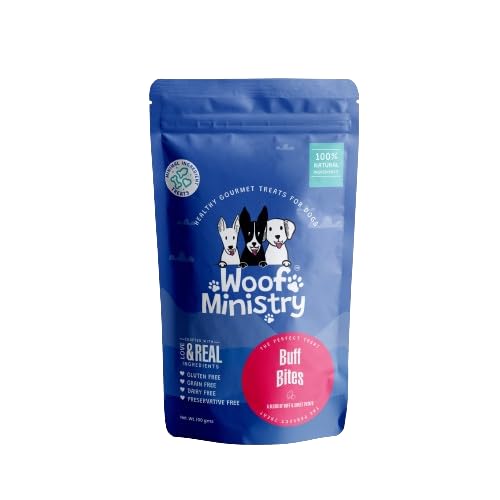 Woof Ministry Buff Bites for Dogs, Minimal Ingredient Dehydrated Dog Treats (Non Veg Treats -100 Grams), All Life Stages, dry