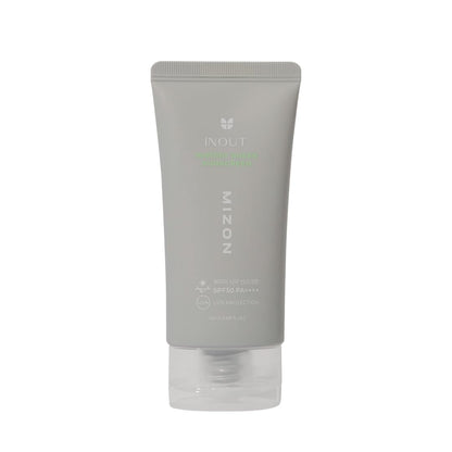 Mizon Inout Watery Sheer Sunscreen SPF50 PA++++ Ultra Moisturising - 24-Hour Sun Protection - Suitable for Acne/Sensitive Skin - 100% Vegan - 50 ml