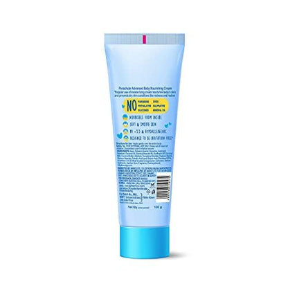 Parachute Advansed Baby Nourishing Cream | Doctor Certified | Virgin Coconut Oil & Coconut Milk | Ph 5.5 | 24 Hour Moisturization | 100gm