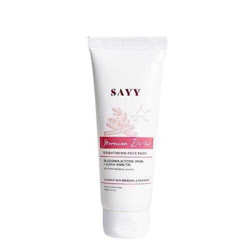 SAYY Moroccan DeTan Brightening Face Pack for Advance Skin Renewal Radiance Clay Mask