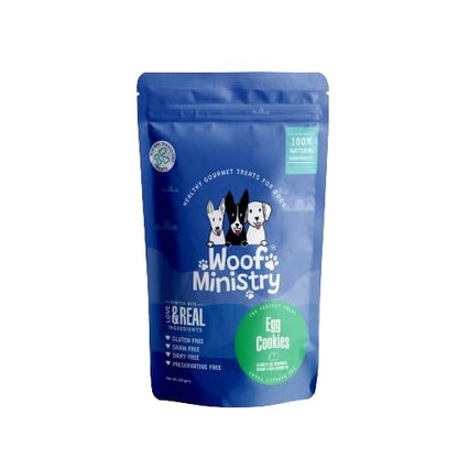 Woof Ministry Egg Cookies for Dogs, Minimal Ingredient Dehydrated Dog Treats (Non Veg Treats -100 Grams)