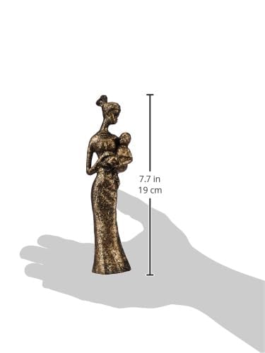 Beautiful Finish Uniquely Hand Crafted Home Decor African Tribal Women Art Piece (Set of 3, Black and Golden)