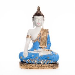 eCraftIndia Meditating Lord Buddha Statue (17.78 cm x 12.7 cm x 27.94 cm, Blue)