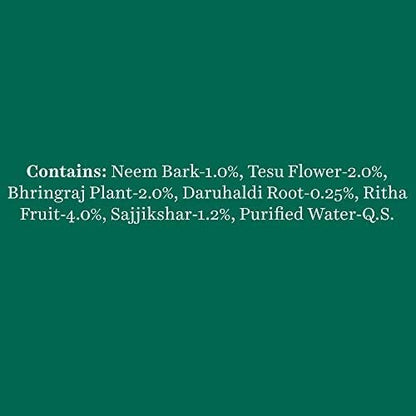 List of ingredients on a green background