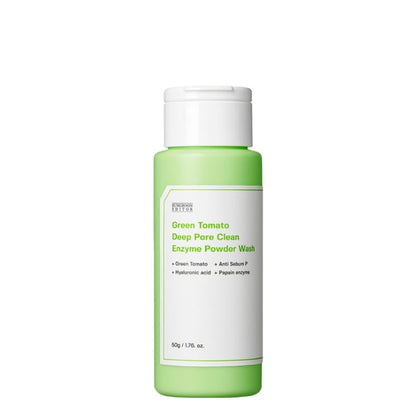 SUNGBOON EDITOR Green Tomato Deep Pore Clean Enzyme Powder Wash (50 g) | Enzyme Face Cleanser for Pore Care | Deep Cleansing, Gentle Exfoliation & Oil Control