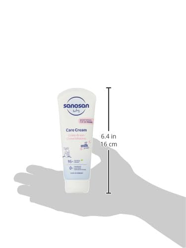 Sanosan Baby Care Cream with Milk Protein – Daily Moisturizing Cream for Face & Body, Gentle Formula for Newborns & Delicate Skin – 100g
