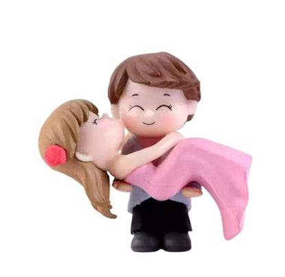 Couple Romantic Posture, Holding Figurines Miniatures Fairy 2 Pieces, Best Gift for Girlfriend, Boyfriend, Anniversary, and Valentine’s Day Multicolor (Pack of 1)