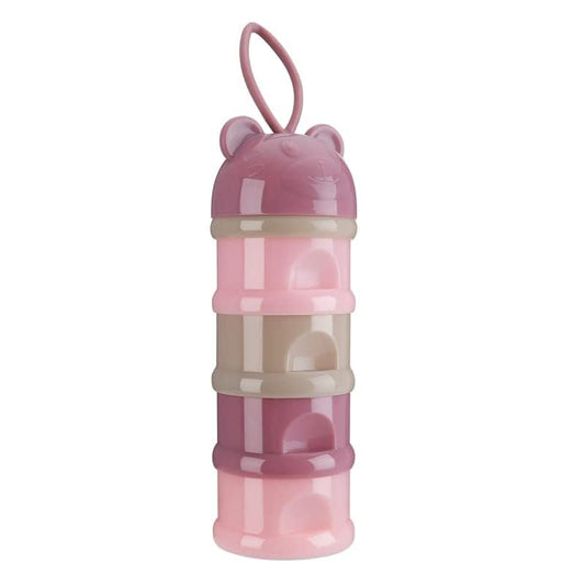 Mini Baby The Baby Store Plastic Best 4 Layer Milk Cute Bear Portable Baby Food Milk Powder Storage Bottle Milk and Food Container, Multicolour (4 layer), Multicolor