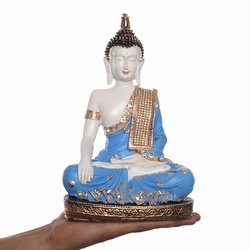 eCraftIndia Meditating Lord Buddha Statue (17.78 cm x 12.7 cm x 27.94 cm, Blue)