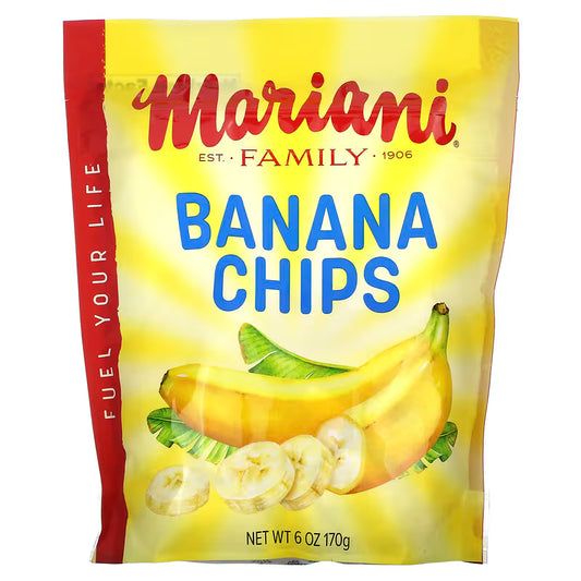 Mariani Banana Chips | Dried Fruit | Healthy Snacks for Kids & Adults | Vegan Snacks | Gluten Free Snacks | 6 Ounces
