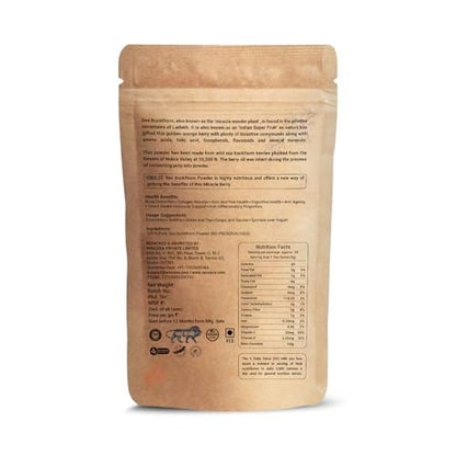 Himaleh Seabuckthorn Berries Powder 200g | Rich in Vitamin C | No oil | Edible | Fiber, Omegas | Dry Sea buckthorn Himalayan Berry Powder | Pack of 1