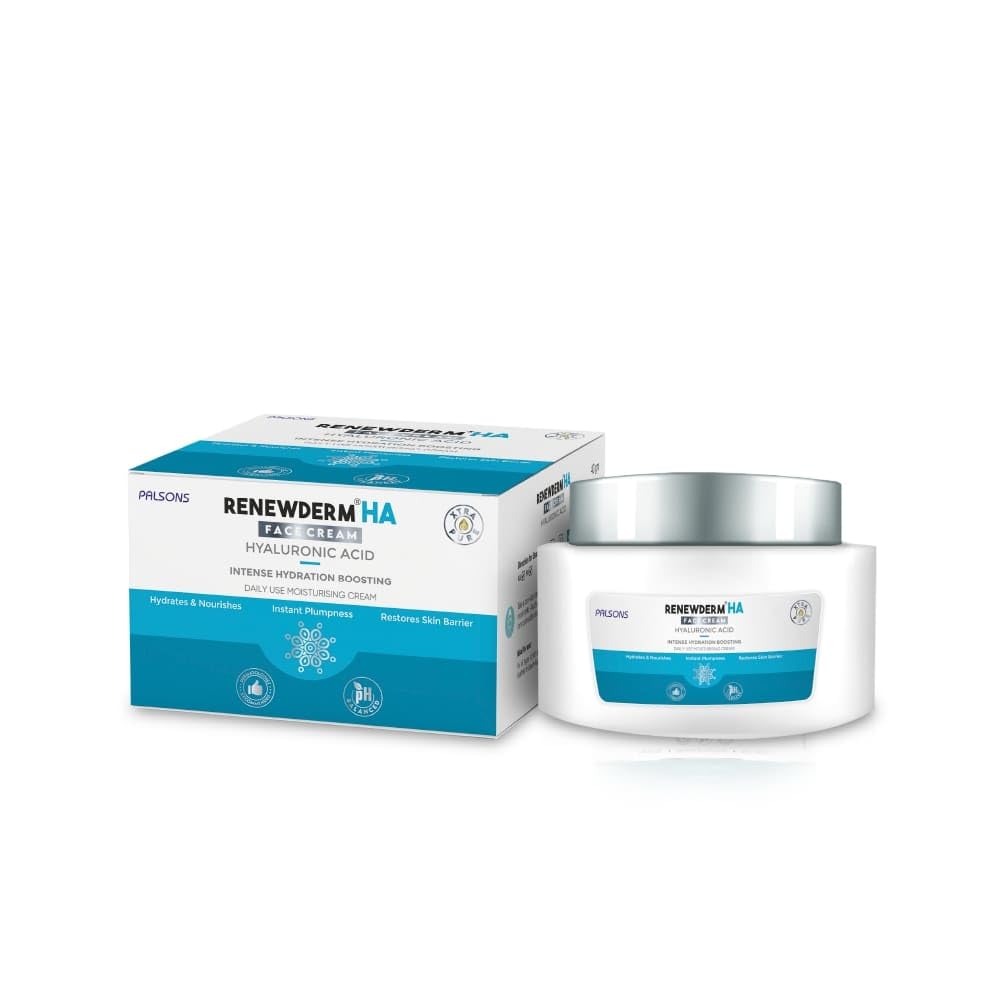 RENEWDERM HA Intense Hydration Boosting Daily Use Moisturising Cream with Hya Act M, Ceramide Complex, Shea Butter for Hydrated, Supple, Plumpy Skin 40GM