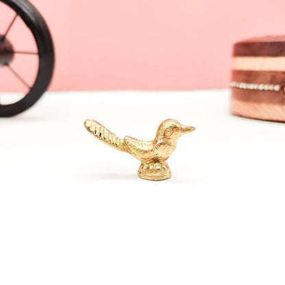 Brass Animal Bird Sculpture Statue Handcrafted Decorative Showpiece Idol for Home, Office Decor (Size : 4cm | Weight : 22gm Approxe)
