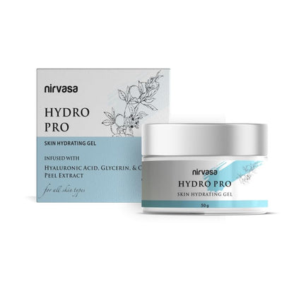 Nirvasa Hydro Pro Skin Hydrating Gel with 95% Pure Hyaluronic Acid & Orange Peel Extract | Reduces Wrinkles & Improves Natural Radiance | 72 Hour Cover, Non-Sticky & For All Skin Types | 50g