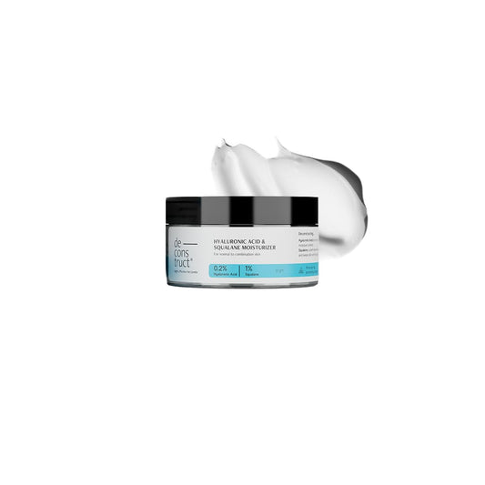 Cosmetic jar with white cream on a white background