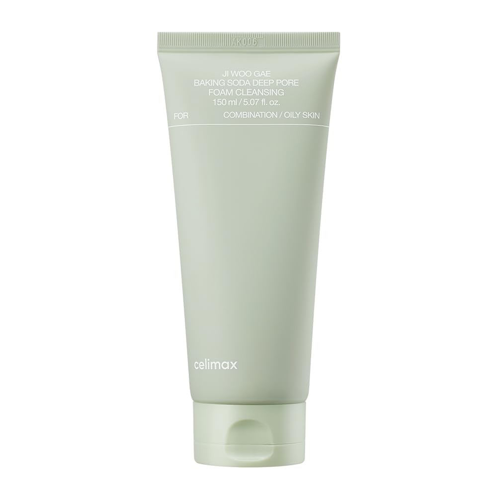Celimax Baking Soda Deep Foam Pore Cleanser (150ml) | Cleansing Deep Pores, Blackheads, Oil-Control Foam Face Wash | Korean Skincare