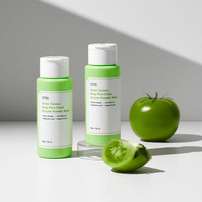 SUNGBOON EDITOR Green Tomato Deep Pore Clean Enzyme Powder Wash (50 g) | Enzyme Face Cleanser for Pore Care | Deep Cleansing, Gentle Exfoliation & Oil Control