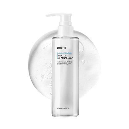 ROVECTIN Aqua Cleansing Gel (Conditioning Cleanser) Hydrating pH Balanced Facial Wash for Sensitive, Dry Skin | No Stripping, Fragrance-Free | Vegan, Korean Skincare