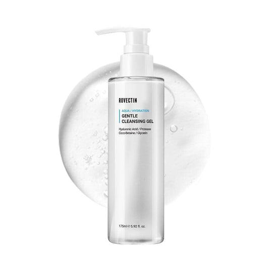 ROVECTIN Aqua Cleansing Gel (Conditioning Cleanser) Hydrating pH Balanced Facial Wash for Sensitive, Dry Skin | No Stripping, Fragrance-Free | Vegan, Korean Skincare
