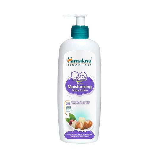 Himalaya Extra Moisturizing Baby Lotion 400ml | with Shea Butter, Olive Oil & Kokum Butter | Intensely moisturizes baby's delicate skin