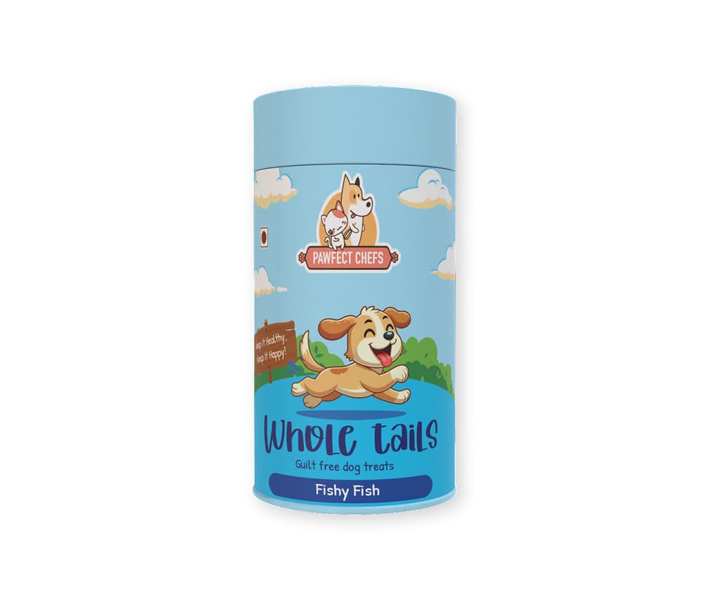 Whole Tails™ Fishy Fish Dog Treats | Natural High-Protein Omega-Rich Training & Reward Treats for Dogs | Healthy Skin & Coat Support | 200g | Pawfect Chefs