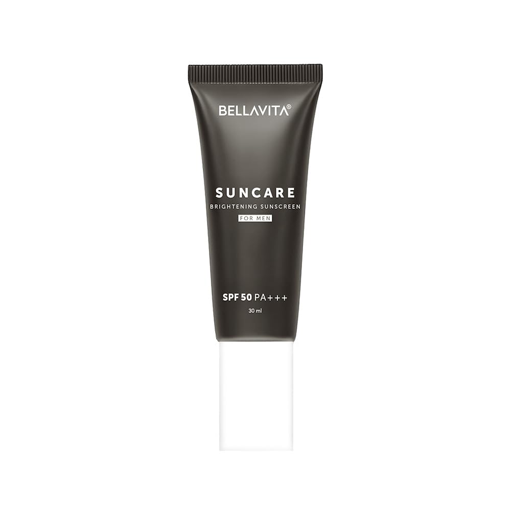 Bellavita sunscreen tube on a white background