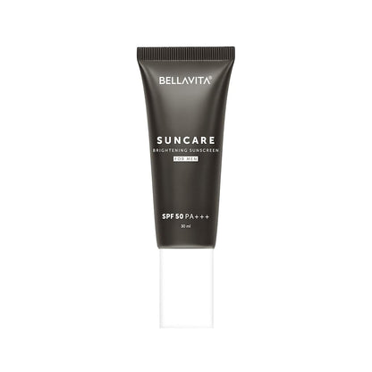 Bellavita sunscreen tube on a white background