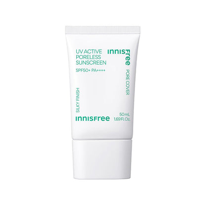 Innisfree UV Active Poreless Sunscreen SPF 50+ / PA++++ 1.7 fl oz, UV Protection, Pore Blurring, Korean Sunscreen