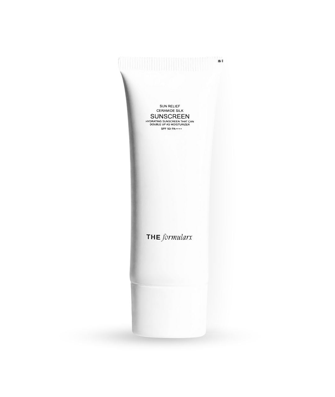 The Formularx Sun Relief Ceramide Sunscreen SPF 50 PA++++ | Broad Spectrum UV & Blue Light Protection | For Oily, Acne prone, Sensitive Skin | Brightening Barrier Care with Niacinamide, Hyaluronic acid, & Peptides | 50g