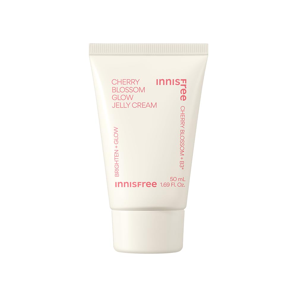 Innisfree Jeju Cherry Blossom Jelly Cream 50ml with Niacinamide | Korean Skin Moisturiser for Glowing, Hydrated Skin, Lightweight Gel & Soothing Formula for a Fresh & Radiant Look-50ml