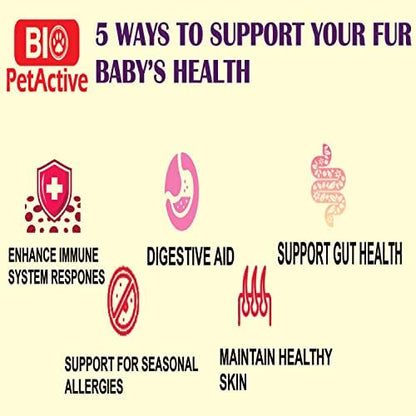 Bio PetActive Biodermdog Biotin and Zinc Tablet for Dogs 0,5 g 75 Tablets Helps in Support Gut Health & Maintain Healthy Skin Condition