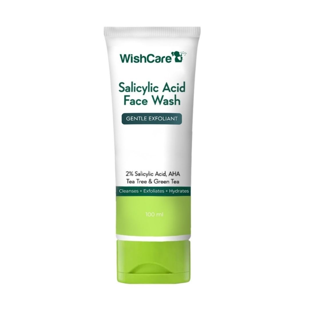 WishCare Salicylic Acid Face Wash tube on a white background