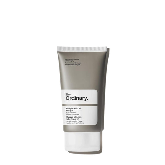 Skincare tube labeled 'The Ordinary' on a white background