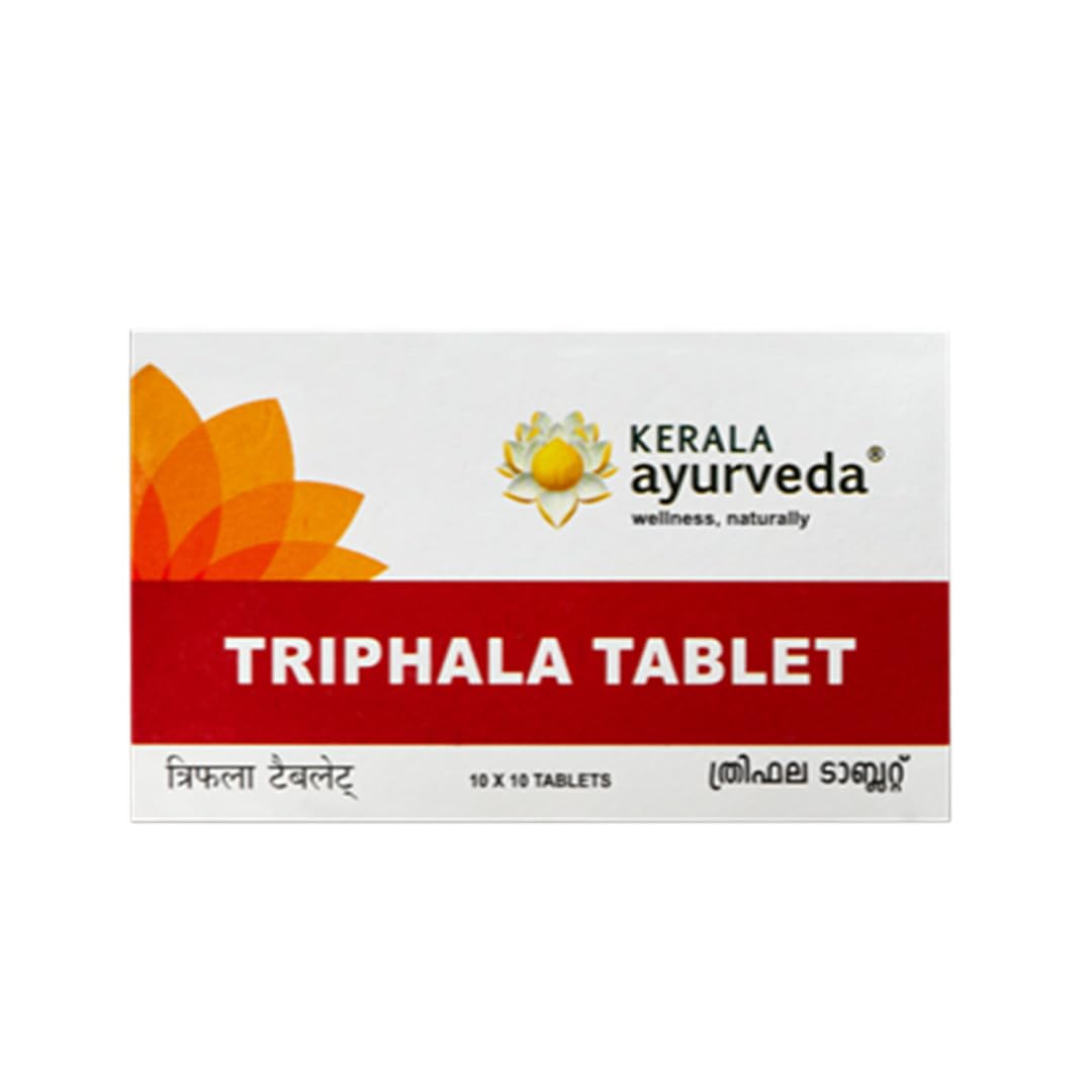 Kerala Ayurveda Triphala Churna Tablets | Ayurvedic Gut Health & Constipation Relief | Amla, Haritaki, Bibhitaki for Digestion & Bloating | 1000 Tablets
