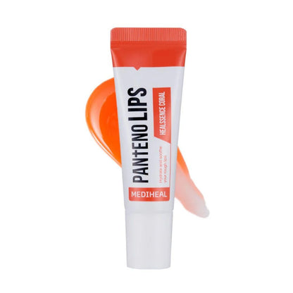 MEDIHEAL Pantenolips Healssence (10 ml, Coral) Hydrating Korean Treatment for lips with Panthenol & Shea Butter for Dry Chapped Lips, Moisturizing Nourishing lip Treatment, Glossy Lip Care