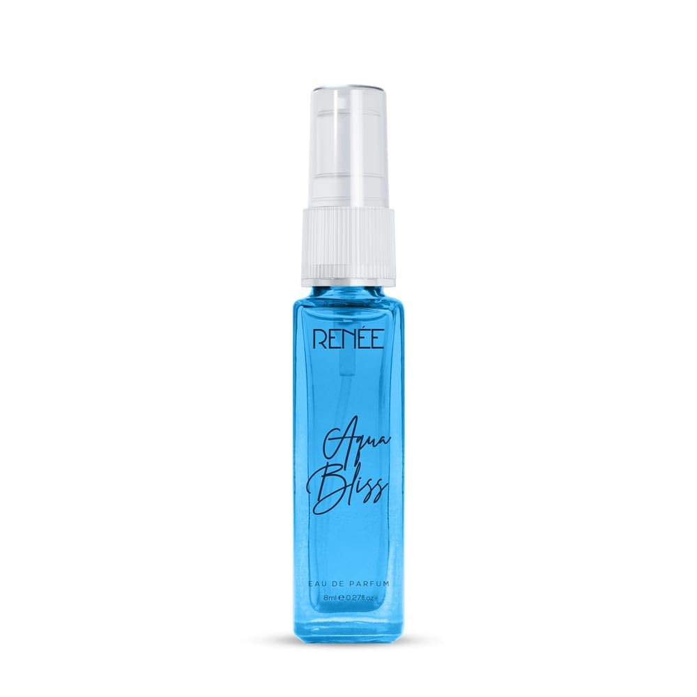 RENEE Aqua Bliss Eau De Parfum, Premium Long-lasting Fragrance With Notes of Lemon, Bergamot, Lily, Nutmeg, Cedar & Patchouli, Scent EDP for Every Occasion, Ideal Luxury Perfume for Women, 8 Ml