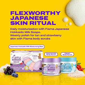 Fiama Skin Barrier Strengthening Moisturizing Soap Bar 125gx5, Japanese Hokkaido Milk Celebration Pack of 5, Non-Sticky Soft Skin | 1/3rd Moisturizers | Blueberry, Goji Berry & Acai Berry Combo pack