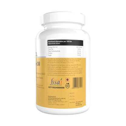 Supplement bottle with label on a white background