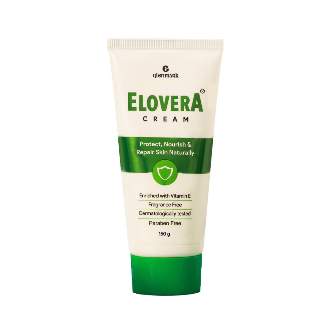 Elovera Moisturising Cream 150g | For Dry Skin | with Aloe Vera & Vitamin E | Protects, Nourishes and Repairs Skin | Paraben Free | Fragrance Free