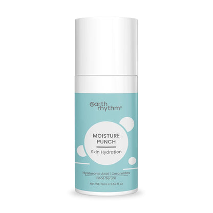 Earth Rhythm Moisture Punch Hyaluronic Acid Serum For Dry & Dehydrated Skin | Locks Skin Moisture Fades Fine Line & Wrinkles | Repair & Nourishes Damaged Skin | Men & Women - 15ml