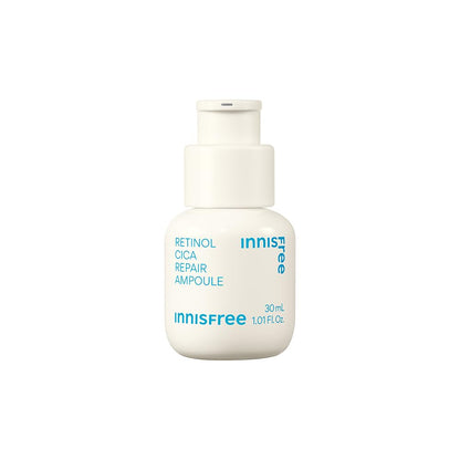 Innisfree Retinol Cica Repair Ampoule 30ml with Hyaluronic Acid, Korean Face Serum for Reducing Skin Blemishe, Improving Skin texture, Nourishing & Revitalizing, Hydrating, Soothing, & Strengthening