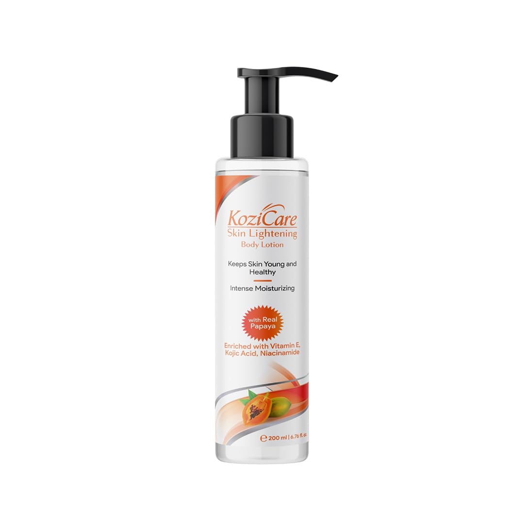 KoziCare skin lightening body lotion on a white background