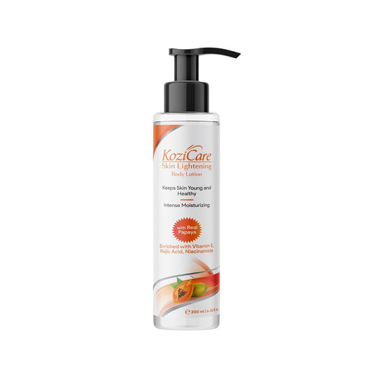 KoziCare skin lightening body lotion on a white background