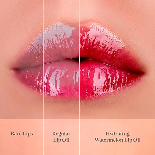Lip Oil for Women - Hydrating Watermelon Lip Oil with Squalene, Argan & Safflower | House of Ayurveda Daily Use Lip Treatment | Non-Sticky, Nourishing & Moisturizing | Paraben-Free, Cruelty-Free | 4ml