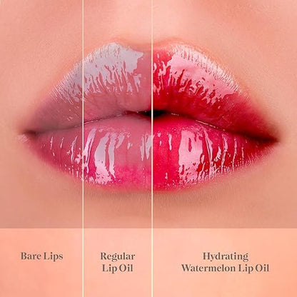 Lip Oil for Women - Hydrating Watermelon Lip Oil with Squalene, Argan & Safflower | House of Ayurveda Daily Use Lip Treatment | Non-Sticky, Nourishing & Moisturizing | Paraben-Free, Cruelty-Free | 4ml