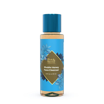 Blue Nectar Honey Face Wash for Detan & Glowing Skin for Men & Women | Radiance & Even Skin Tone | Ayurvedic Face Wash for Dry, Oily & Sensitive Skin (8 Herbs, 30ml)