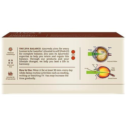 Jiva Dhyan Chakshu | Pin Hole Glasses Designed on Ayurvedic Tratak Principle | Trains and Strengthens Eye Muscles and Improves Vision Naturally | Soothes Irritation & Redness