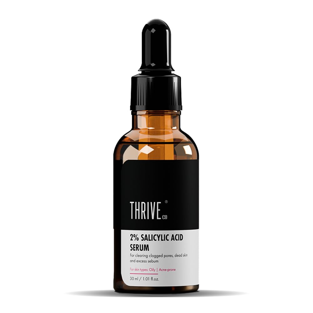 Thrive 2% Salicylic Acid Serum bottle on a white background